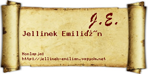Jellinek Emilián névjegykártya